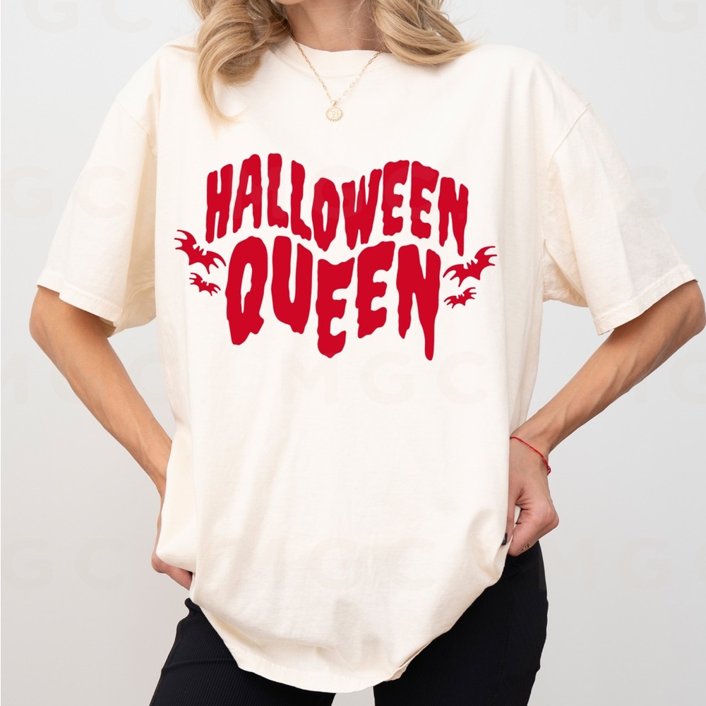 Comfort Colors Halloween Queen Shirt - Picture 2 of 10